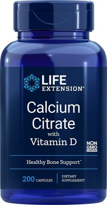Calcium Citrate w Vitamin D by Life Extension  -  200 VegCap