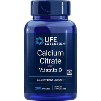 Life Extension Calcium Citrate w Vitamin D  -  200 VegCap