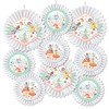Big Dot of Happiness Let's Be Fairies - Hanging Fairy Garden Birthday Party Tissue Decoration Kit - Paper Fans - Set of 9 - 2 of 4