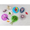 Nat & Jules Honeycomb Pattern 7 inch Silicone Round Kitchen Hot Pad Trivets Set of 4, Purple - 4 of 4