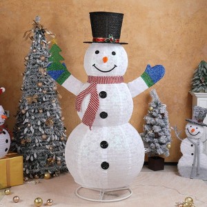 Karl Home  5.7ft Pop-up Lighted Snowman with tree Christmas Decoration - 1 of 1