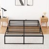 Metal Platform Bed Frame with 3-in-1 Steel Support - No Box Spring Needed, Under Bed Storage, Easy Assembly, Full Size Mattress Foundation,black - 3 of 4
