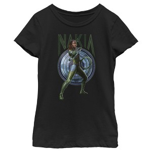 Girl's Black Panther: Wakanda Forever Nakia Shield T-Shirt - 1 of 4