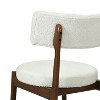 Sapphtopaz Modern Bar Stools Set of 2, High Chair with Wood Legs, Dining Chairs with Backrest and Footrest, Counter Stools for Kitchen Island - 3 of 4