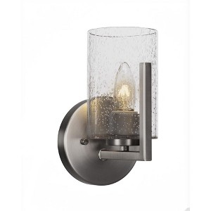 Toltec Lighting Atlas 1 - Light Sconce in  Graphite with 4" Clear Bubble Shade - 1 of 1