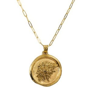 Wax Seal Peony Necklace - 1 of 4