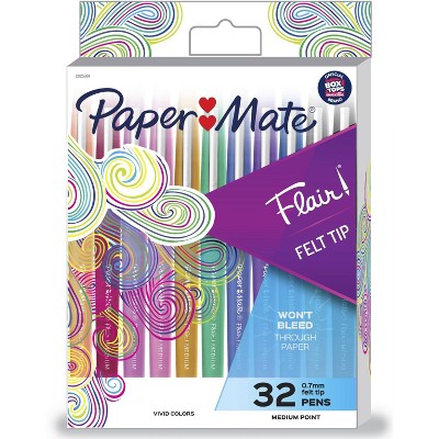 Paper Mate Flair 24pk Felt Pens 0.7mm Medium Tip Multicolored : Target