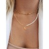Elegant 14K Gold Plated Initial Pearl Link Chain Necklace: A Personalized and Timeless Treasure for Every Occasion. - 2 of 2