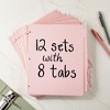 Paper Junkie 12 Sets Pink 8 Tab Dividers for 3 Ring Binder, Binder Separators with Tabs, Bulk Pack of 96 Total Page Dividers, Letter Size, 9.5x11 in - 3 of 4