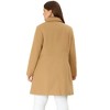 Agnes Orinda Women's Plus Size Notched Lapel Single Breasted Back Split Winter Long Pea Coats - 4 of 4