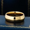 Jewelry Avalanche Mens 7mm Dome Tungsten Carbide Wedding Band - Comfort Fit Polished Gold IP - 2 of 4