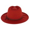 CTM Women's Vegan Felt Fedora with Knotted Hatband - 4 of 4