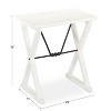 Kate and Laurel Travere Rectangle Wood Side Table, 22x14x26, White - 2 of 4