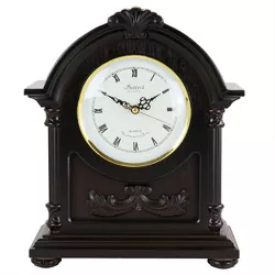 Shelf and Mantle BED183 Bedford Collection Wood Clock with Chimes for Desk 
