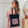 City Creek Prints Smiley Palm Trees Checkered Canvas Tote Bag - 15x16 - Black - 2 of 2