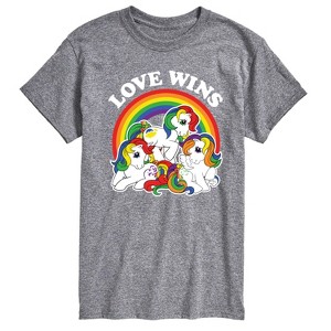 Men's My Little Pony Love Wins Short Sleeve Graphic T-Shirt - Athletic Heather - X-Large - 1 of 4