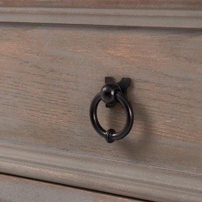 Elegant Farmhouse Light Gray 3-Drawer Storage Chest