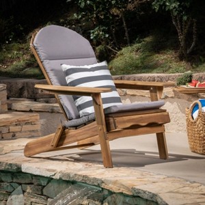 Okak Outdoor Chair Cushions with Water-Resistant Cover, Patio Chair Cushions with No-Slip Ties, Outdoor Cushions for Adirondack - 1 of 4