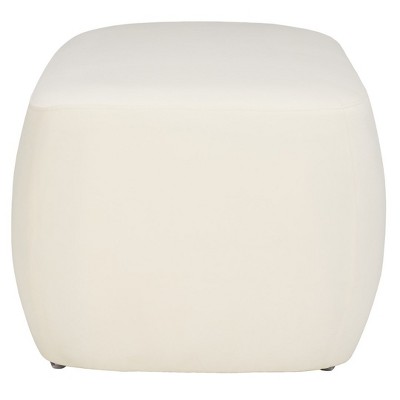 Whitley Cream Velvet Rectangular Ottoman 50"