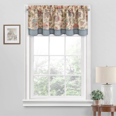 18"x52" Arezzo Window Valance Brown/Gray - Waverly