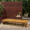 Wooakway Modern Rustic 79"L Slatted Acacia Wood Patio Chaise Lounge with Adjustable Reclining Backrest for Poolside Yard Terrace Deck Balcony Lawn - 4 of 4