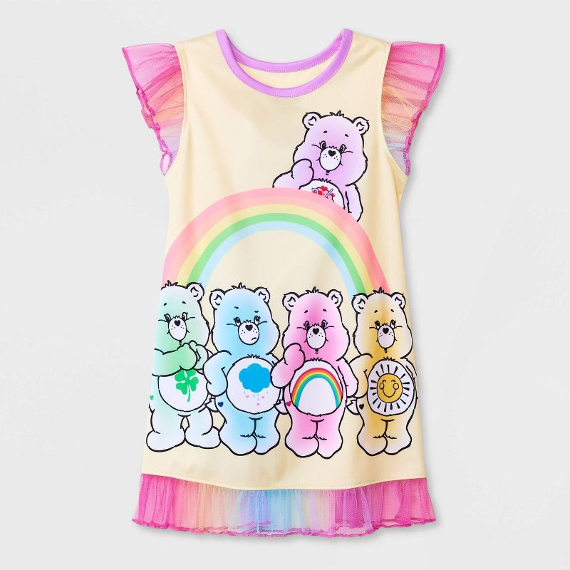 Toddler Girls' Care Bears NightGown Pajama - Yellow, 1 of 7