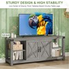 60" TV Stand for 65" TV, Farmhouse Entertainment Center with Doors and Shelves for Living Room Bedroom - 3 of 4