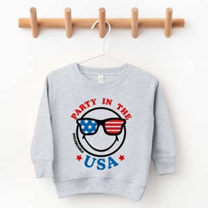 The Juniper Shop SmileyWorld Party in the USA Smiley Face Toddler Sweatshirt - 1 of 4