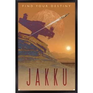 Trends International Star Wars: Jakku - Visit Jakku by Russell Walks 23 Framed Wall Poster Prints - 1 of 4