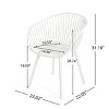 Outdoor Patio Dining Set, 7 Pcs Dining Set with Chairs and Table, 6 Seat Dining Set, Dining Set with PP Frame and Acacia Table-Coolbibila - 4 of 4