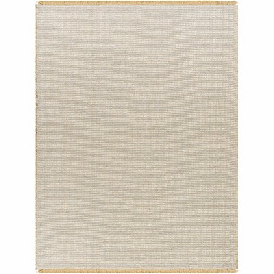 Gray and Light Brown Jute Polypropylene Rectangle Area Rug 3'11" x 5'7"