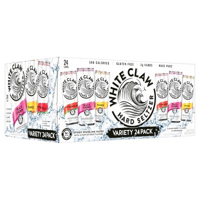 White Claw Hard Seltzer Variety Pack - 24pk/12 fl oz Slim Cans