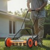 VEVOR Push Reel Lawn Mower 18 inch, 5 Blades Manual Push Mower No Motor, 1.37-2.44 in Adjustable Cutting Height, Orange&Black - 2 of 4
