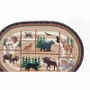 Earth Rugs Lodge Animals Oval Patch Tread – 20"x30" Braided Jute Rug with Rustic Cabin Wildlife Design - 2 of 3