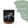 Elanze Designs 8 inch Nautical Sea Turtle Large Ceramic Kitchen Utensil Holder Black and White Crock with Cork Base - 2 of 4