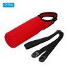 Unique Bargains Neoprene Insulated Removable Shoulder Straps Water Bottle Sling Bags 2.64"x7.28" 2 Pcs Red - 3 of 4