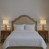 ALOADECOR Farmhouse Traditional Natural Solid Wood Table Lamp with Beige Fabri Drum Shade for Bedroom Living Room(2 Pack) - 3 of 4