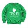 Simply Sage Market Teacher Vibes Cursive Apple Sweatshirt - 2 of 4