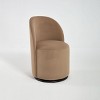 Sapphtopaz 1PC Modern Dining Chairs Velvet Round Upholstered Barrel Chairs with 360 Degree Swivel Side Chair for Dining Room, Living Room - 2 of 4