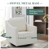 Lirago Beige 360 degrees Rotation Chenille Fabric Upholstered Leisure Armchair with Lumbar Pillow for Living Room 33.07 inch x29.13 inch x28.94 inch - 2 of 4