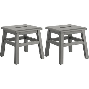 eHemco Solid Hardwood Step Stool, 12.25 Inches Height, Set of 2 - 1 of 4