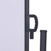 118" x 63" Retractable Outdoor Patio Balcony Deck Side Awning White - Captiva Designs: UV & Tear-Resistant, Manual Retraction - 4 of 4