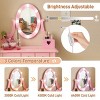 Angel Sar 23.6Lnch Kids Vanity Set with Mirror and Lights, Macaroon Pink Princess Makeup Desk with 5 Drawers and Stool, Play Dressing Table for Age 3+ - 4 of 4