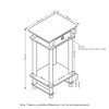 Furinno 2PCS 3-Tier Industrial Tall Nightstand End Table Sofa Side Telephone Table w/removable drawer&Open Storage Shelf,Espresso/Brown - 4 of 4