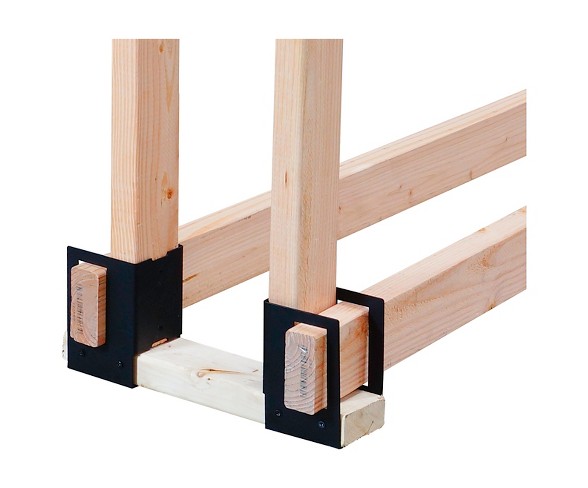Pleasant Hearth 4Pc Log Brackets - Black