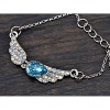 Anna-Kaci Crystal Light Sapphire Abstract Sprout Pendant Necklace - 2 of 4