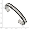 Black Bow Jewelry 8.5mm Stainless Steel & Black Plated Hammered Cuff Bracelet, 7.25 Inch - 4 of 4