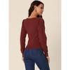 Seta T Women's Ribbed Knit Long Sleeve Sweetheart Neck Pullover Sweater - 4 of 4