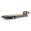 Greenlight Collectibles 1/64 Gooseneck Trailer Black with Red and White Conspicuity Stripes 30390 - 3 of 4