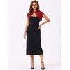 INSPIRE CHIC Women's Lace Stand Collar Pearl Button Short Sleeve Cropped Shrug - 3 of 4